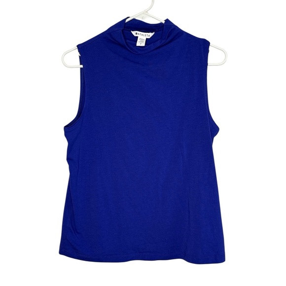 Athleta Tops - Athleta Women's Royal Blue Mock Neck Tank Top Size Small